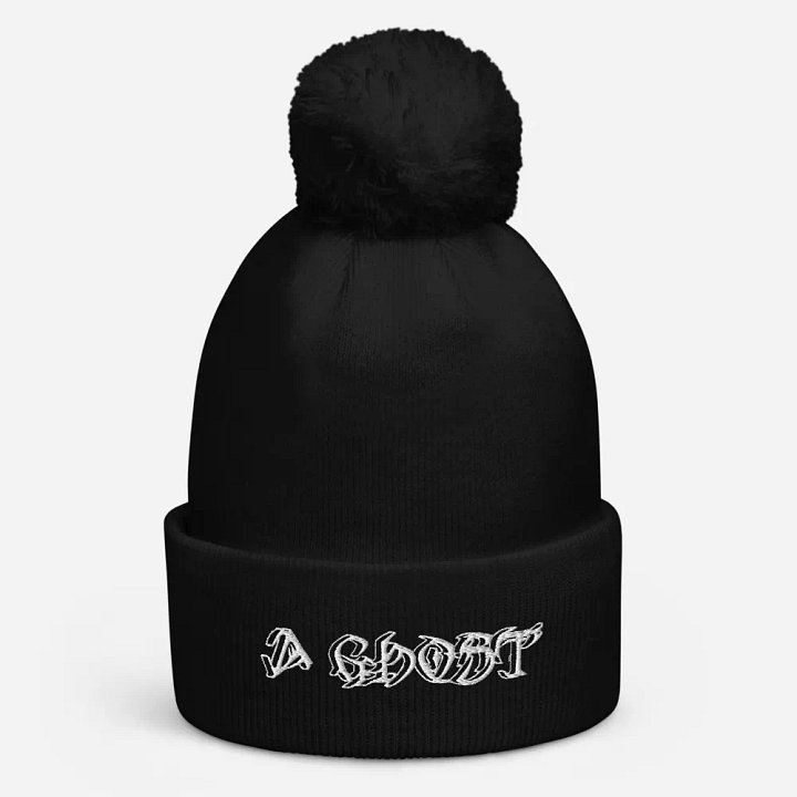 Pom-Pom Beanie - Embroidered - A Ghost product image (2)