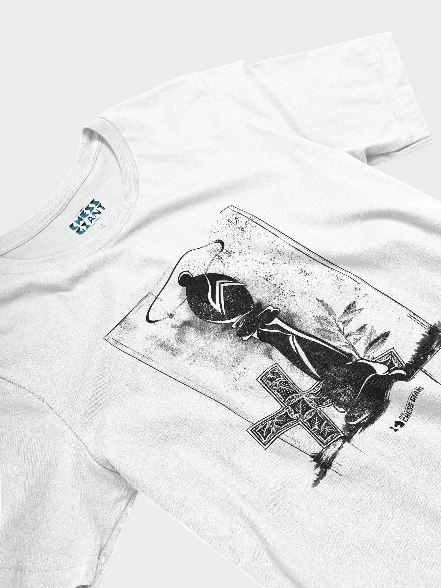 Grunge Chess: Bishop and Cross unisex t-shirt product image (3)
