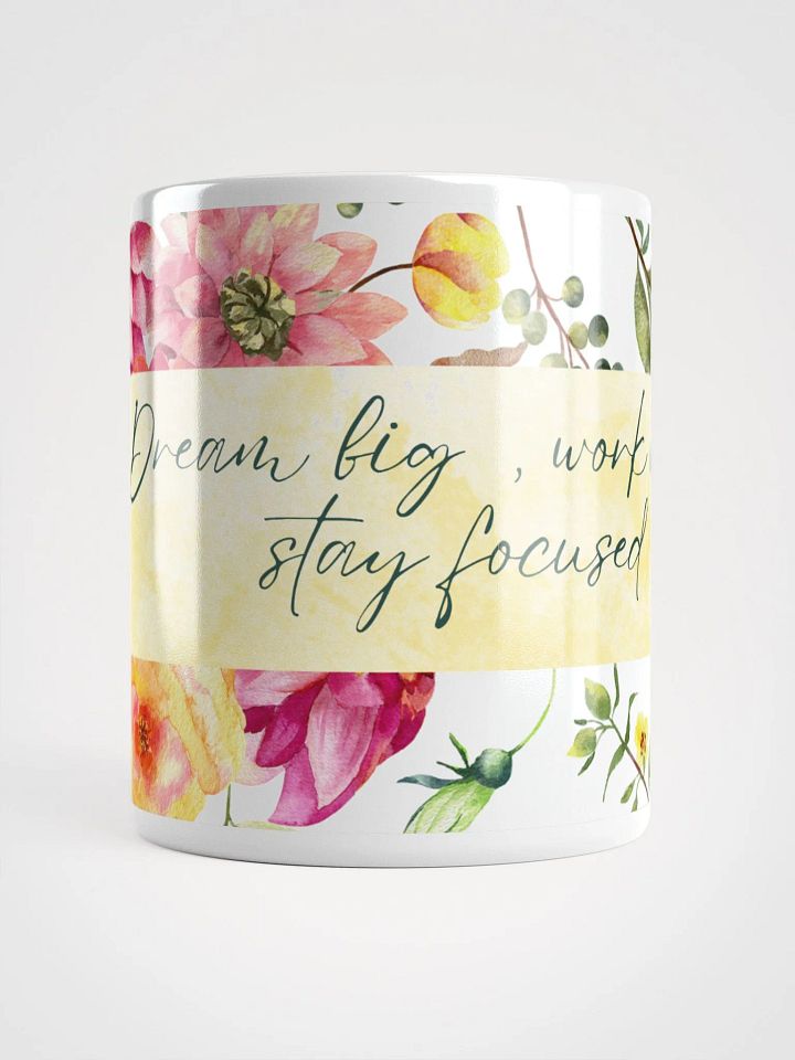 Floral Motivation White Glossy Mug product image (1)