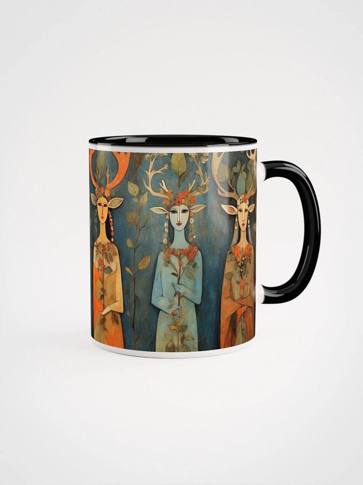 Whimsical Antlered Figures Ceramic Mug product image (4)