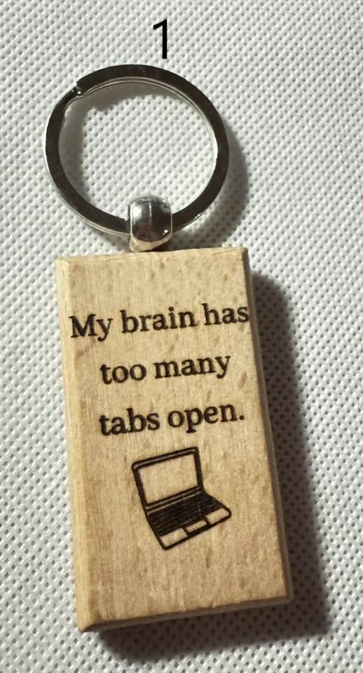 Wooden Engraved Keychains with Sayings & Quotes | Sweet, Sassy, Friendship & Love (4) product image (1)