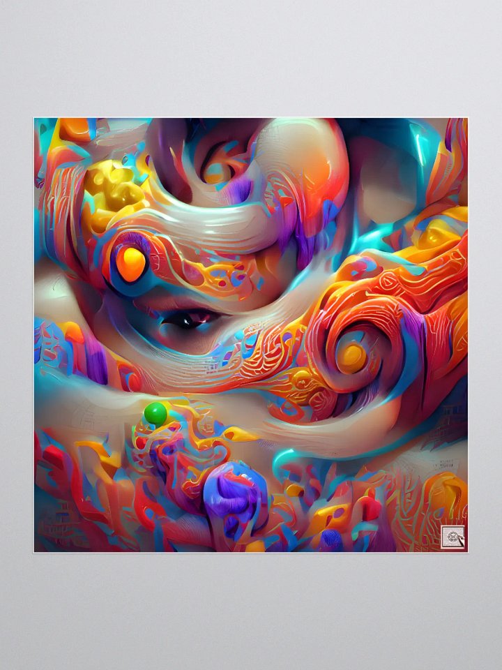 Dreamy swirl die-cut stickers, street art product image (2)