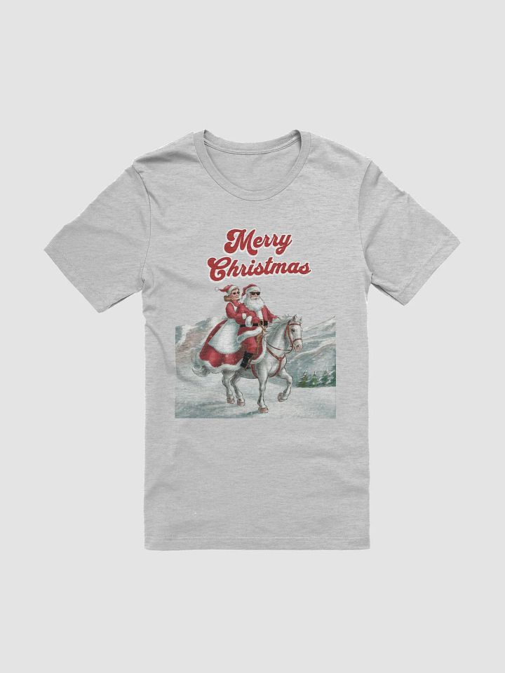 Mr. and Mrs. Santa Claus Horse Riding T-shirt product image (3)