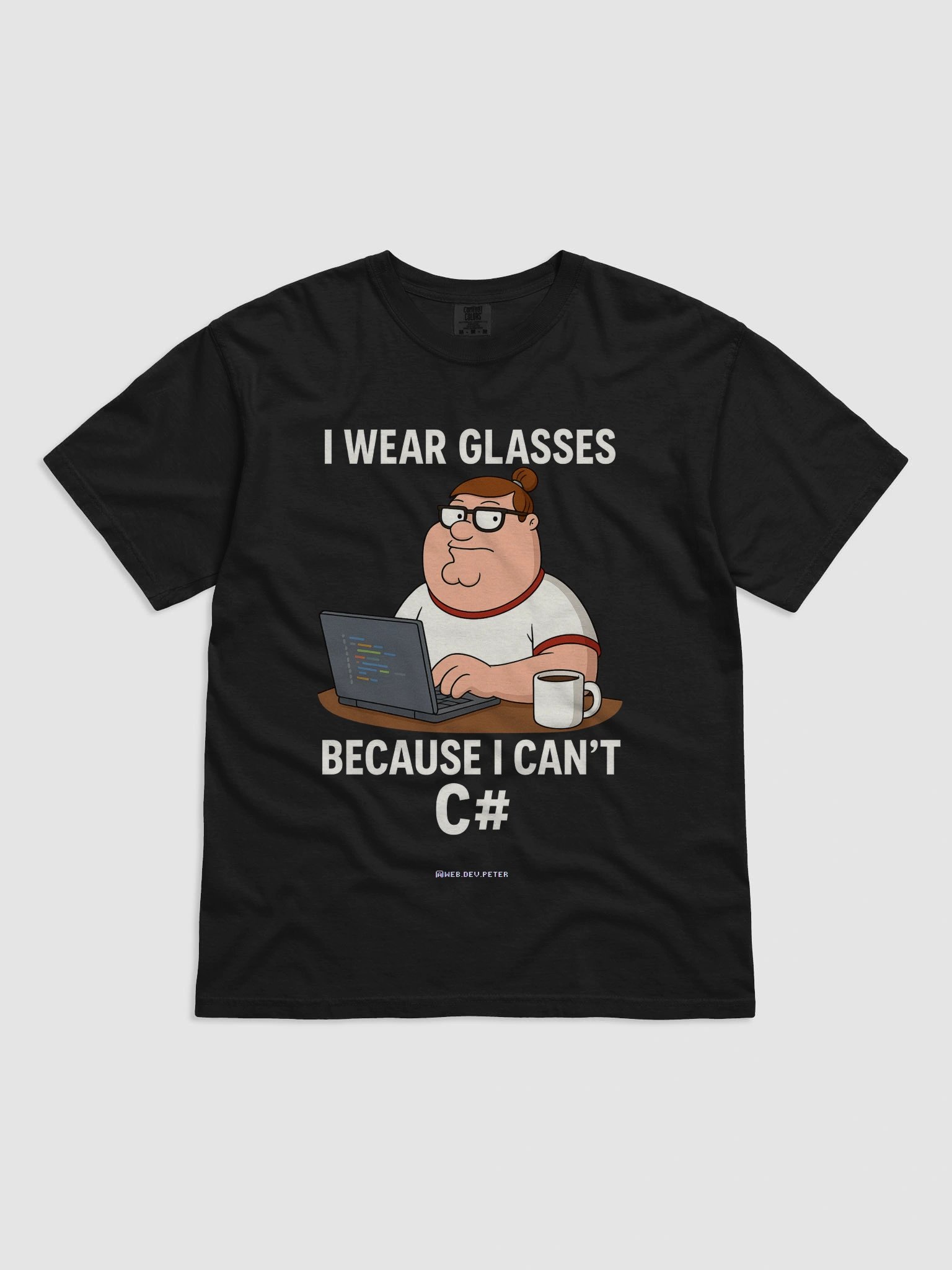 I Can't C# Developer Tee Black product image (2)