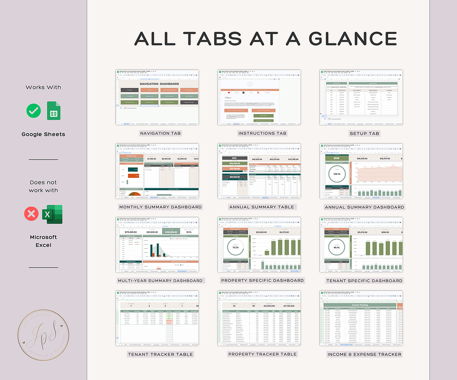 Rental Property Income and Expense Tracker Template product image (9)