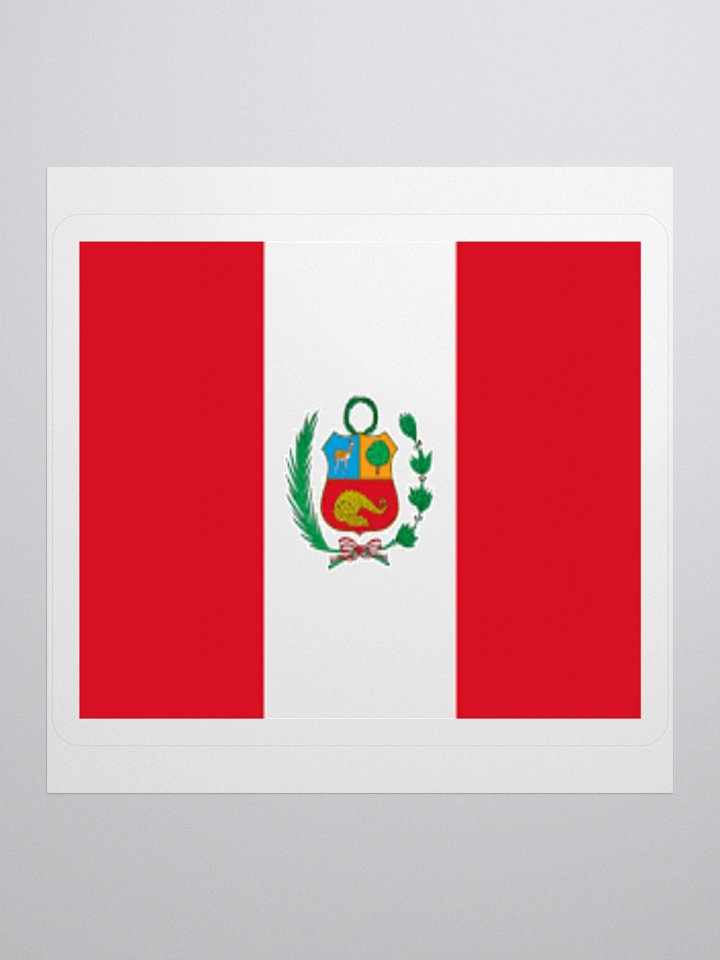 Exclusive Peru Flag Kiss-Cut Stickers - High-Quality Vinyl, Multiple Sizes product image (2)