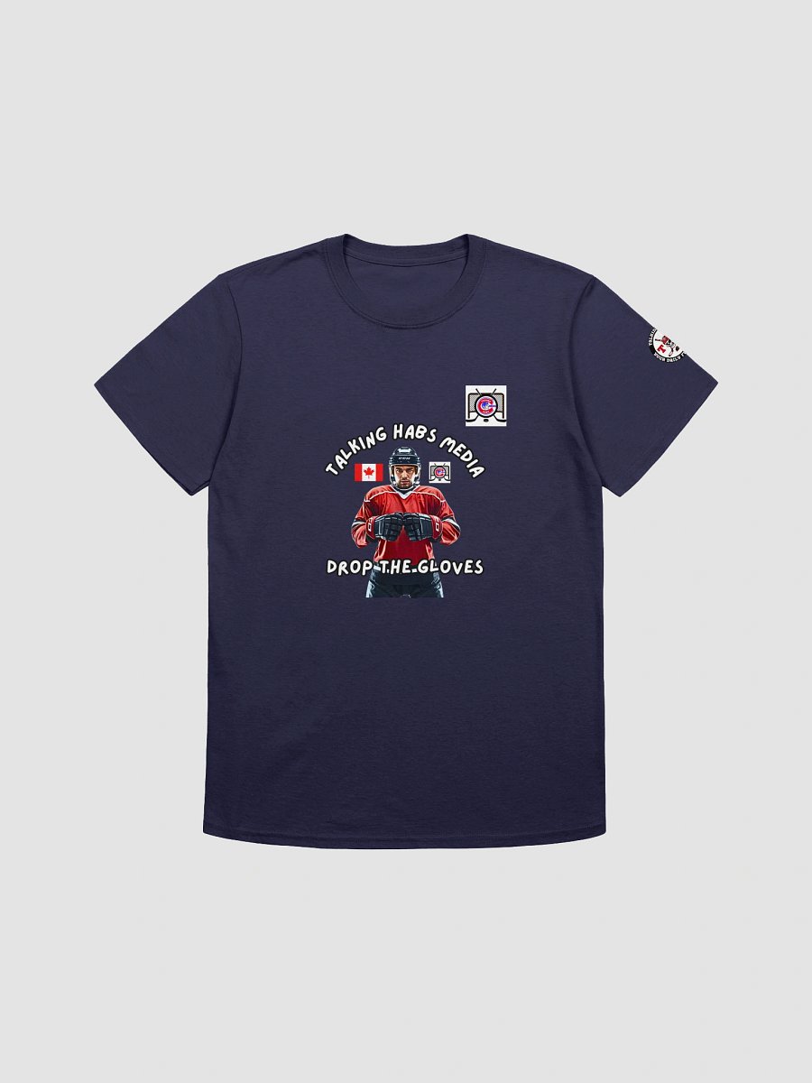 Talking Habs Drop the Gloves Black Design T-Shirt product image (1)