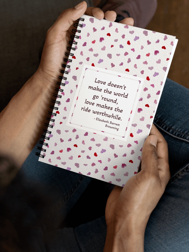 Love Makes the Ride Worthwhile Hearts Notebook product image (7)