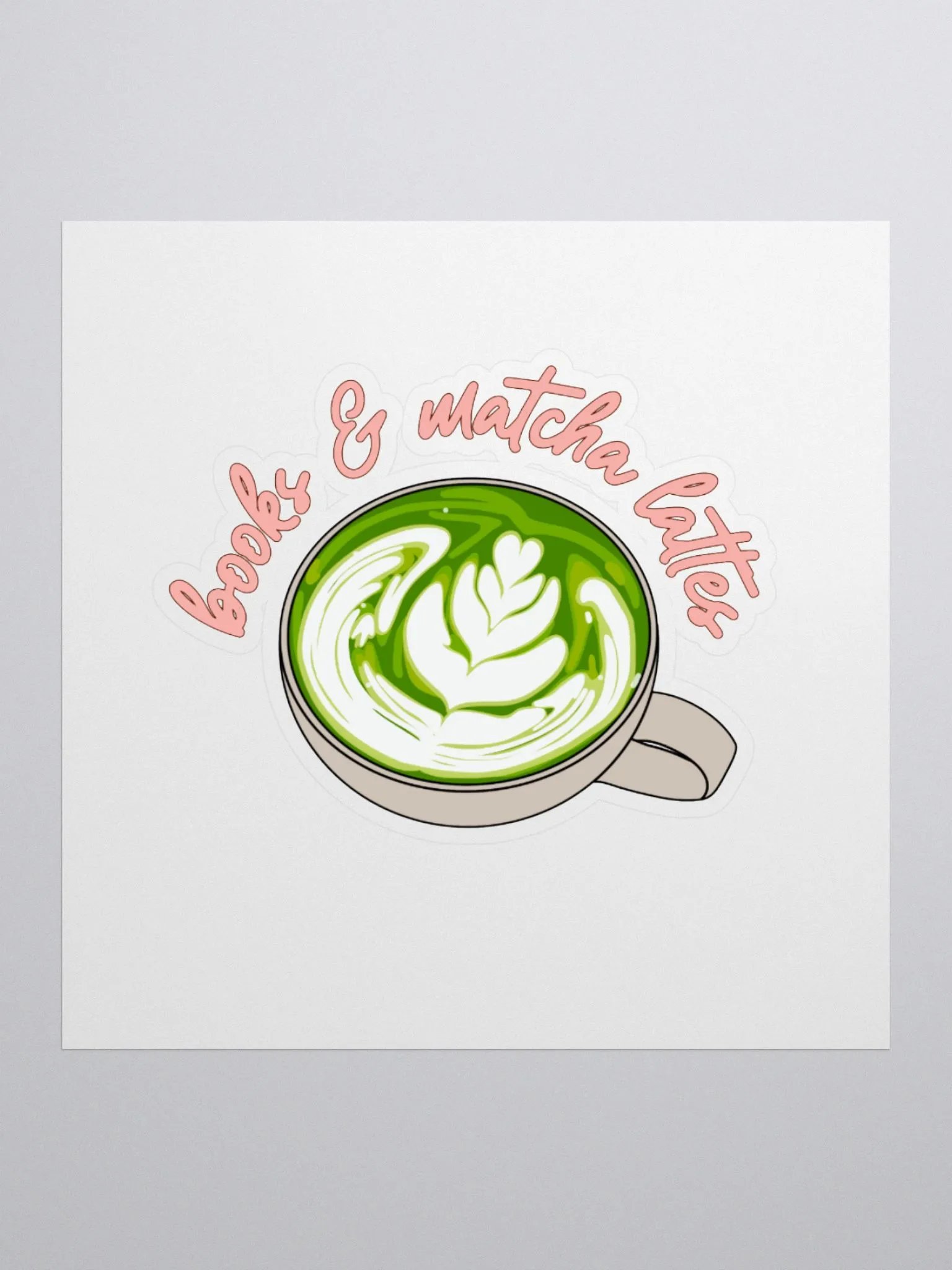 Books and Matcha Lattes Sticker product image (1)