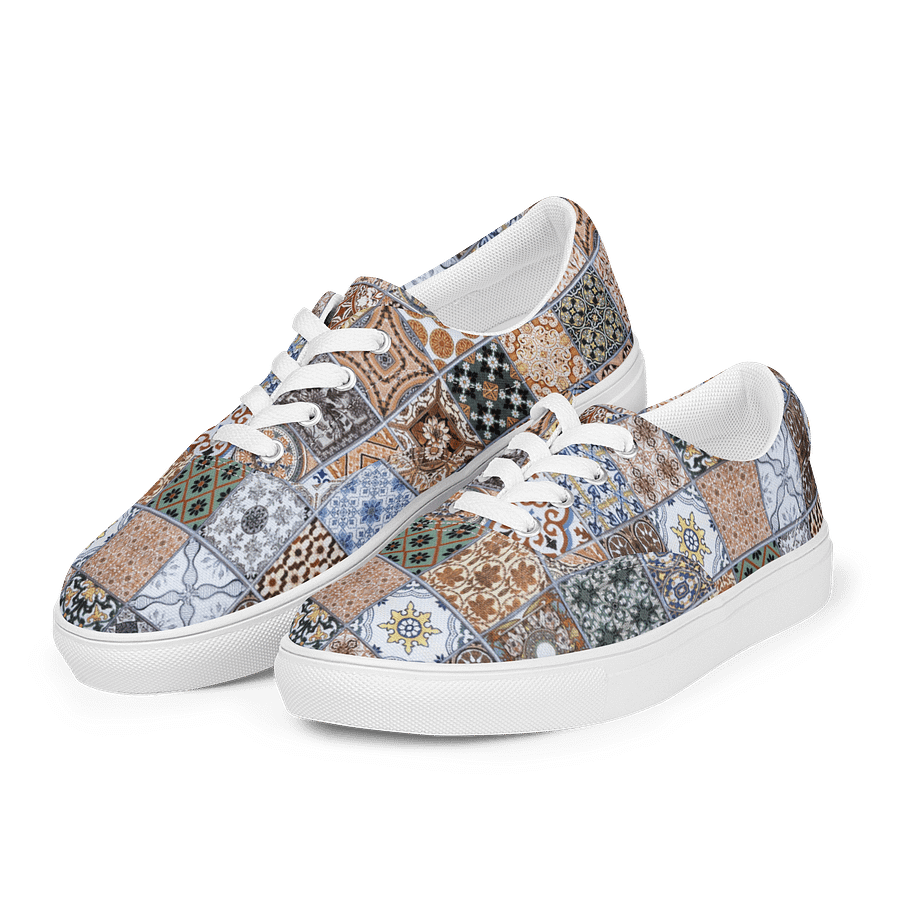 Eclectic Tiles Men's Lace-Up Canvas Shoes product image (3)