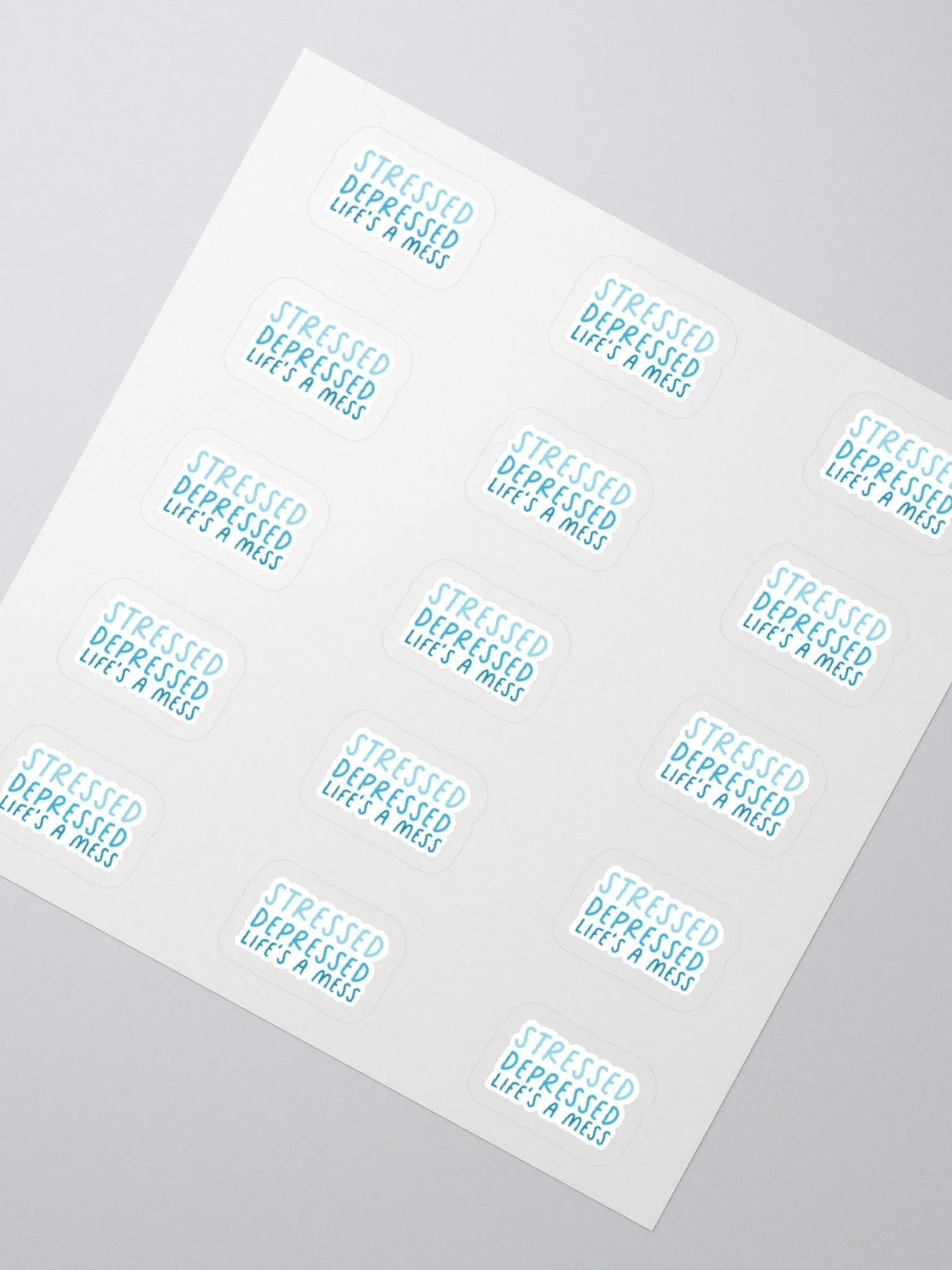 Stressed & Depressed Stricker (SMALL Sheet) product image (2)