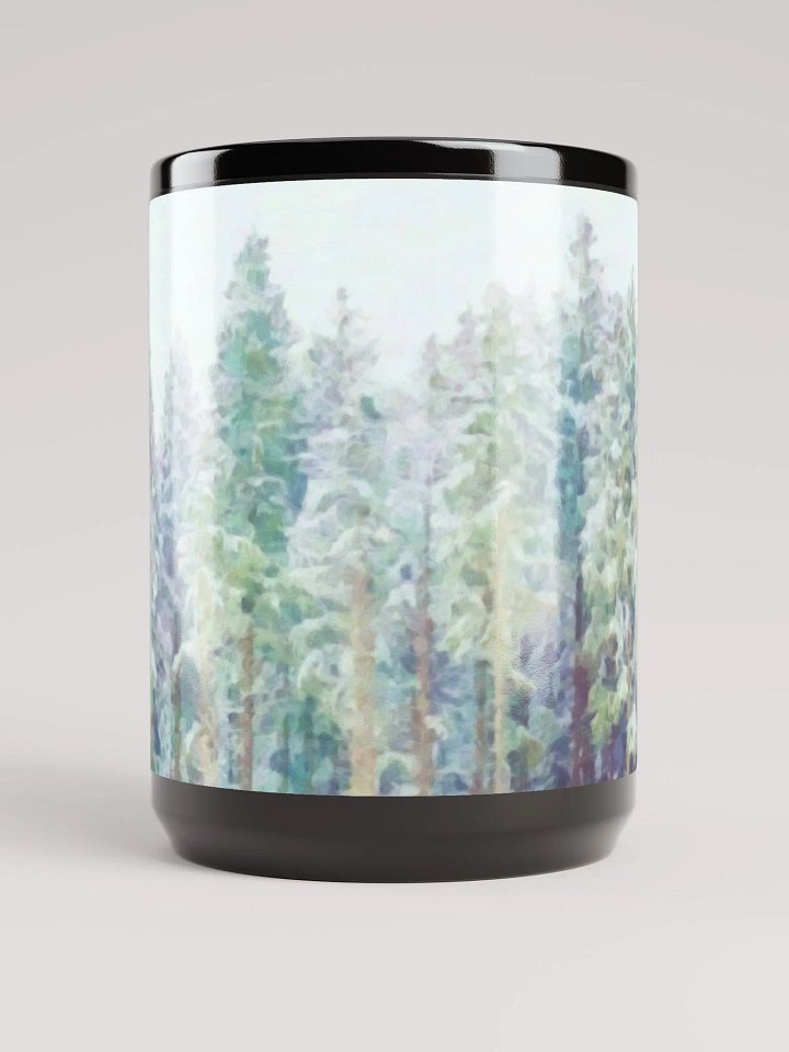 Abstract Graphic | Black Coffee Mug | Illusion Treescape product image (2)