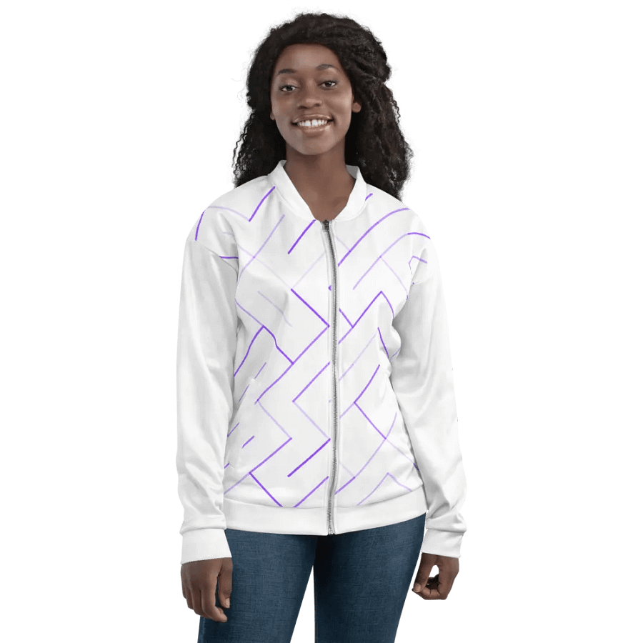Geometric Melange All-Over Bomber Jacket product image (8)