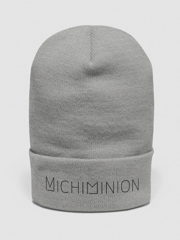 Michiminion Black Lettered Cuffed Beanie product image (2)
