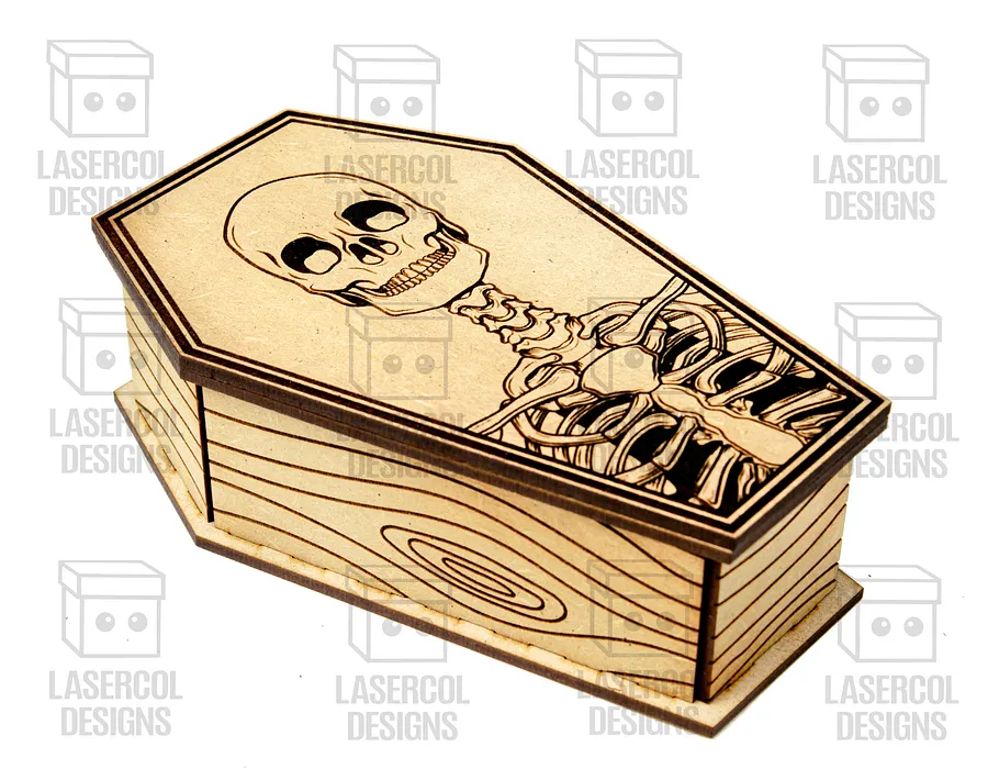Halloween Coffin Box Set 1 (2 Sizes) - Laser Cut Files product image (8)