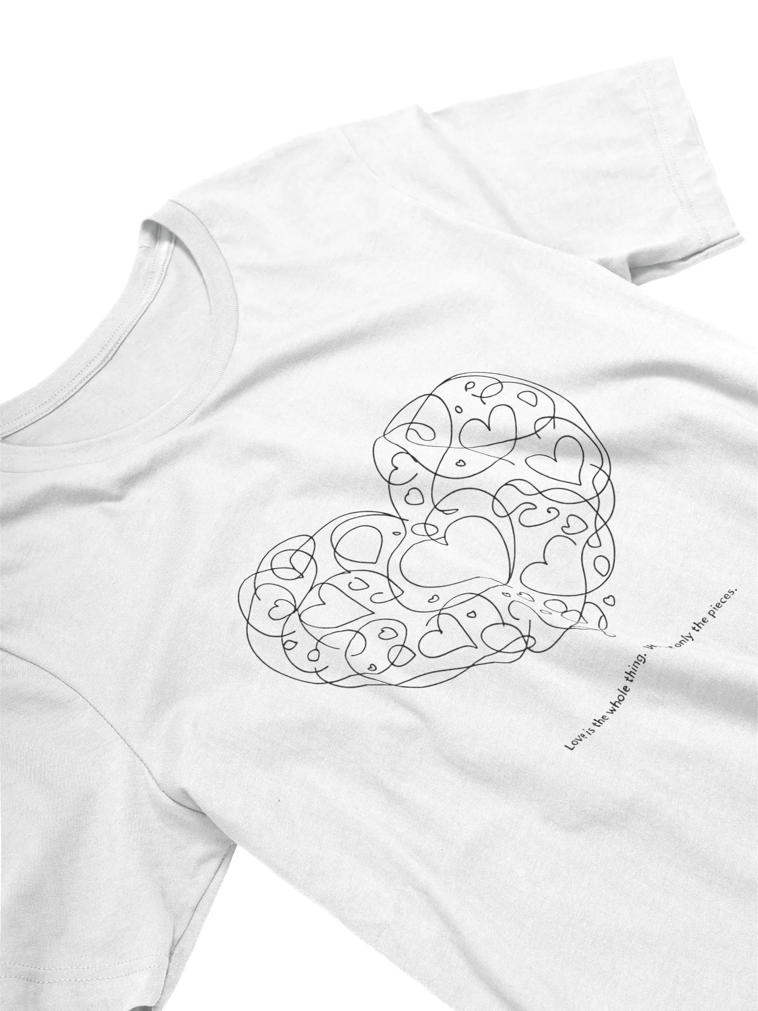 Intricate Love Line Art Design T-Shirt product image (3)