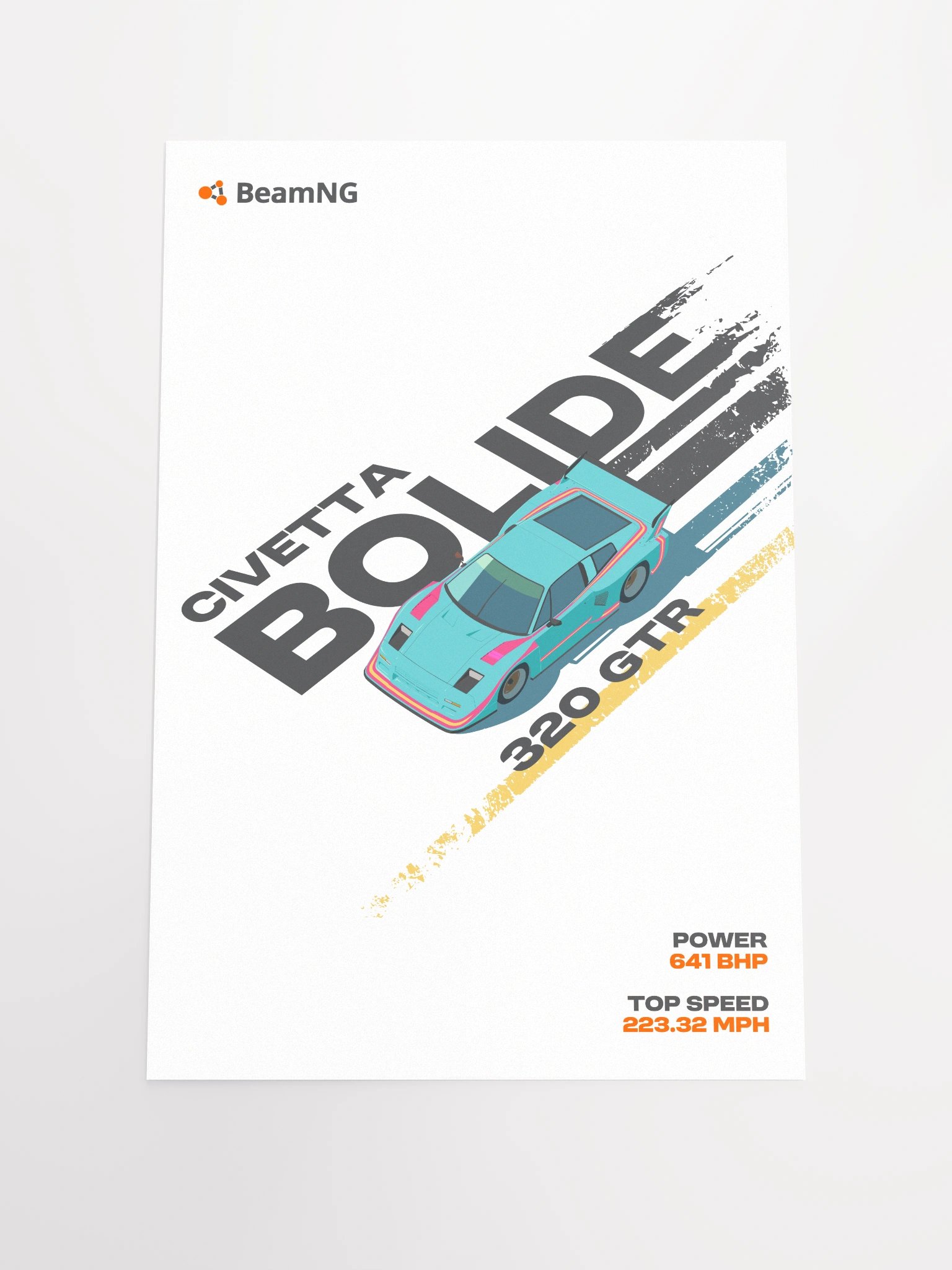 Civetta Bolide 320 GTR Stylized Poster product image (4)