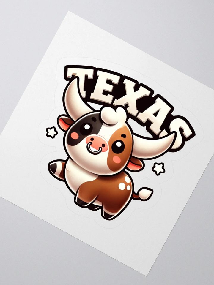 Adorable Texas Sticker with a Longhorn product image (8)