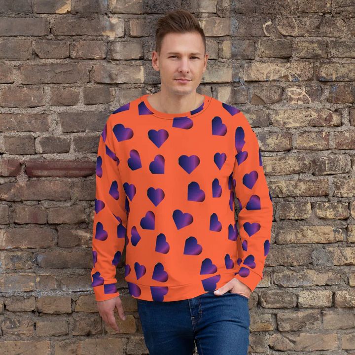 Love Pattern Vibrant Hearts Unisex Sweatshirt product image (1)