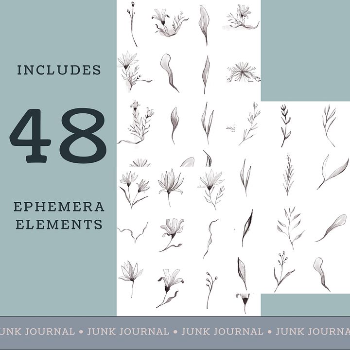 Smoky Florals - Printable Fussy Cuts product image (2)