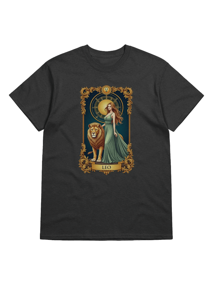 Leo Zodiac Tarot Design - Majestic Lion and Goddess Aesthetic product image (1)