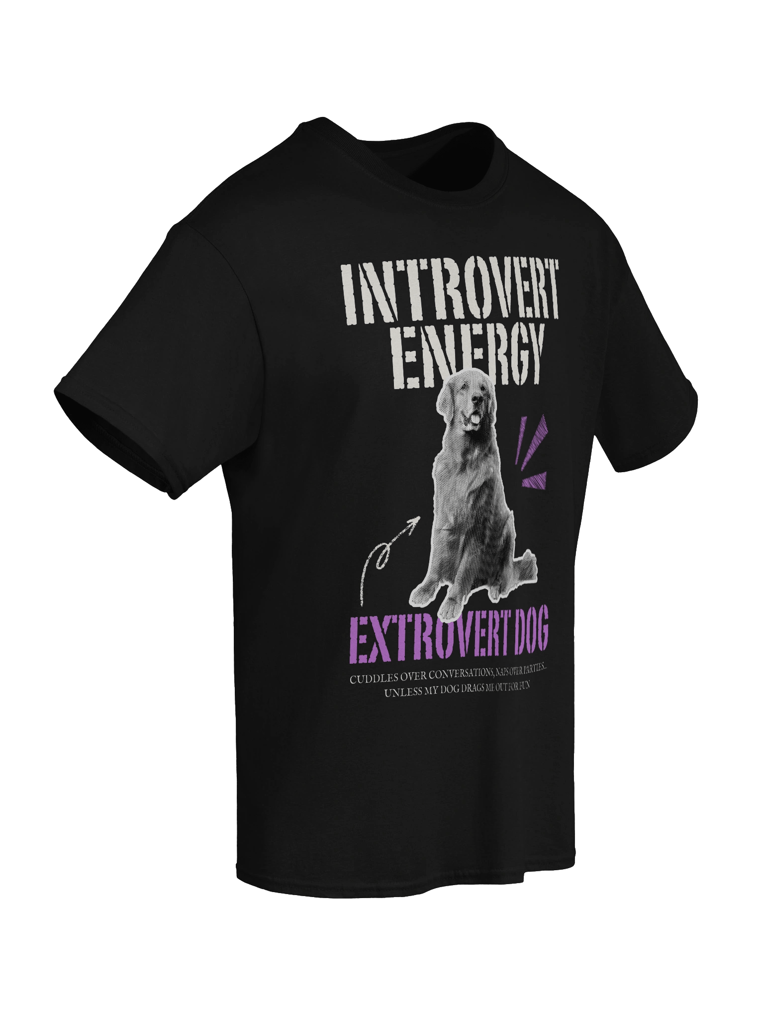 Introvert energy, Extrovert dog unisex T-Shirt product image (3)