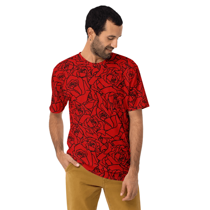 Loads of Roses · red-black crew neck t-shirt product image (1)