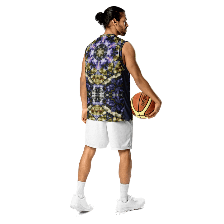 Bohemian 6 Pointed Madala Yellow and Purple/All-Over Print Recycled Unisex Basketball Jersey by Sublicolor product image (1)
