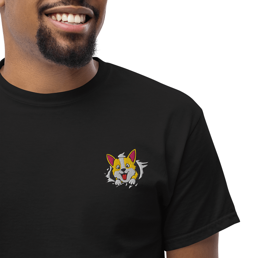 Embroidered Corgi coming out of T-Shirt product image (1)