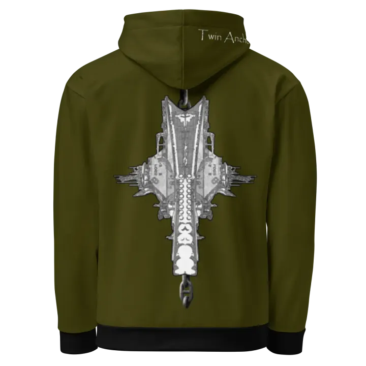Green Foss double tug Sketch Hoodie product image (1)