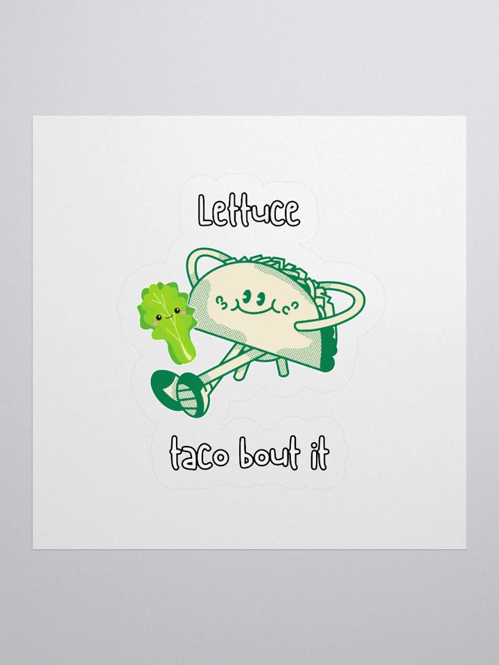 Taco Lettuce Kiss Cut Stickers product image (1)