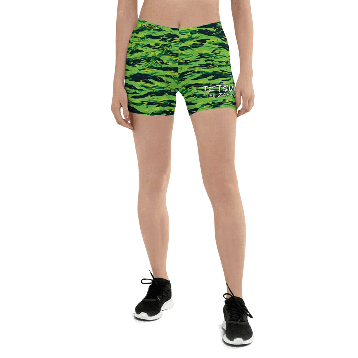 Green Camo Bike Shorts product image (1)