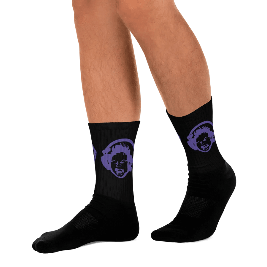 Screaming Baby Socks (Purple print) product image (12)