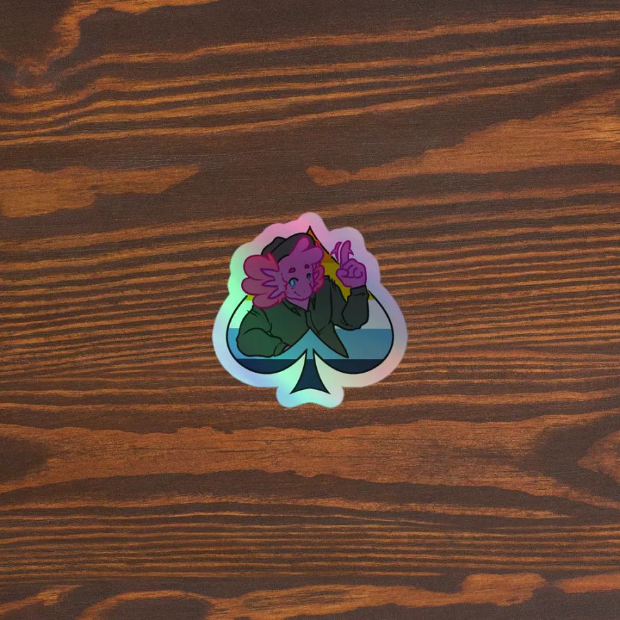 Aro-Ace in Spades | Kiss-Cut Holo Sticker product image (3)