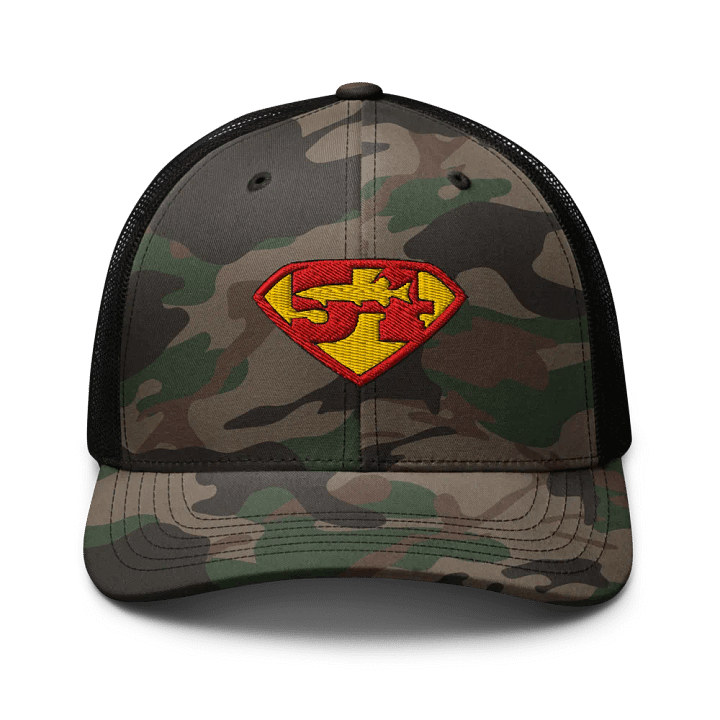 Superhero 54 Camo Trucker Hat product image (1)