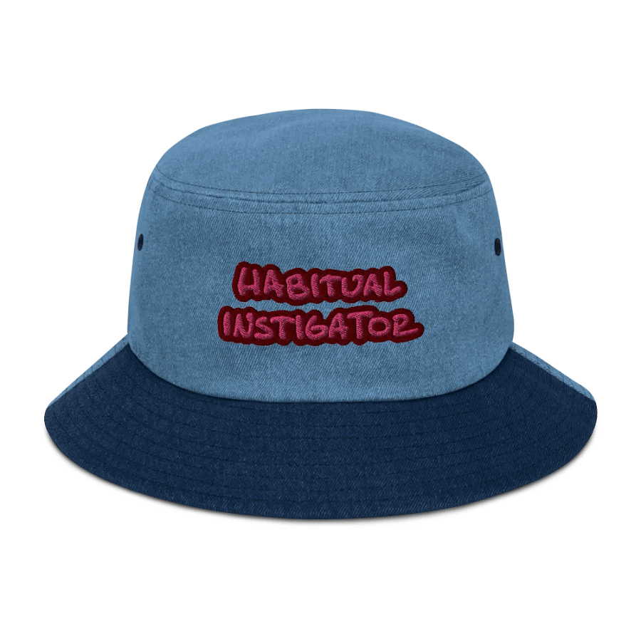 Habitual Instigator embroidered denim bucket hat (pink) product image (1)
