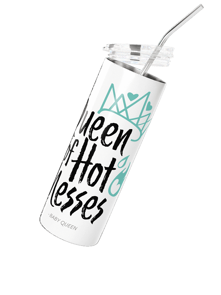 Queen Of Hot Messes Stainless Steel Tumbler (White) product image (2)