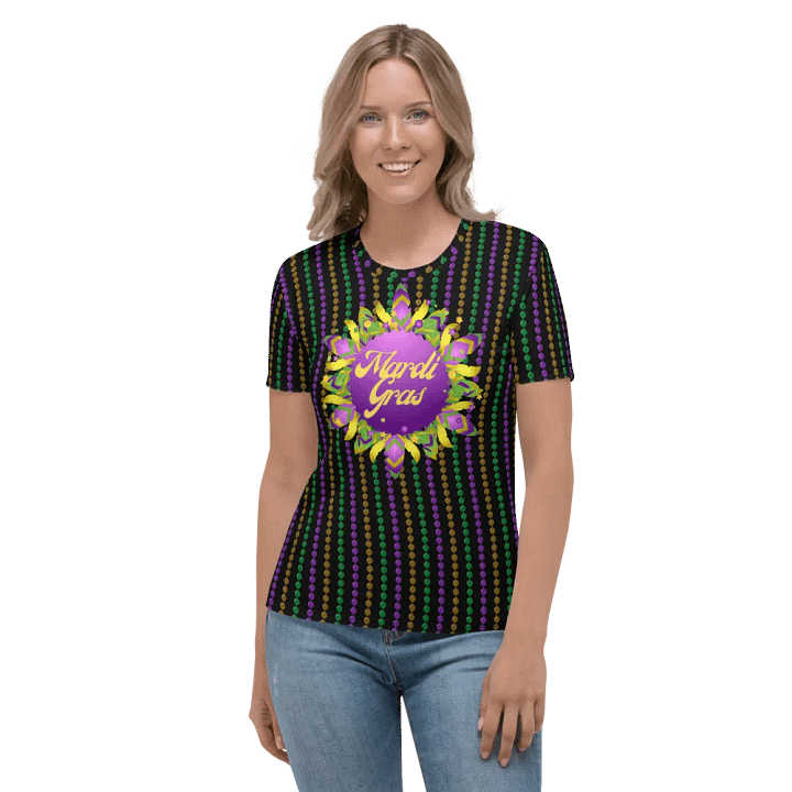 Mardi Gra All Over Print T-shirt product image (2)