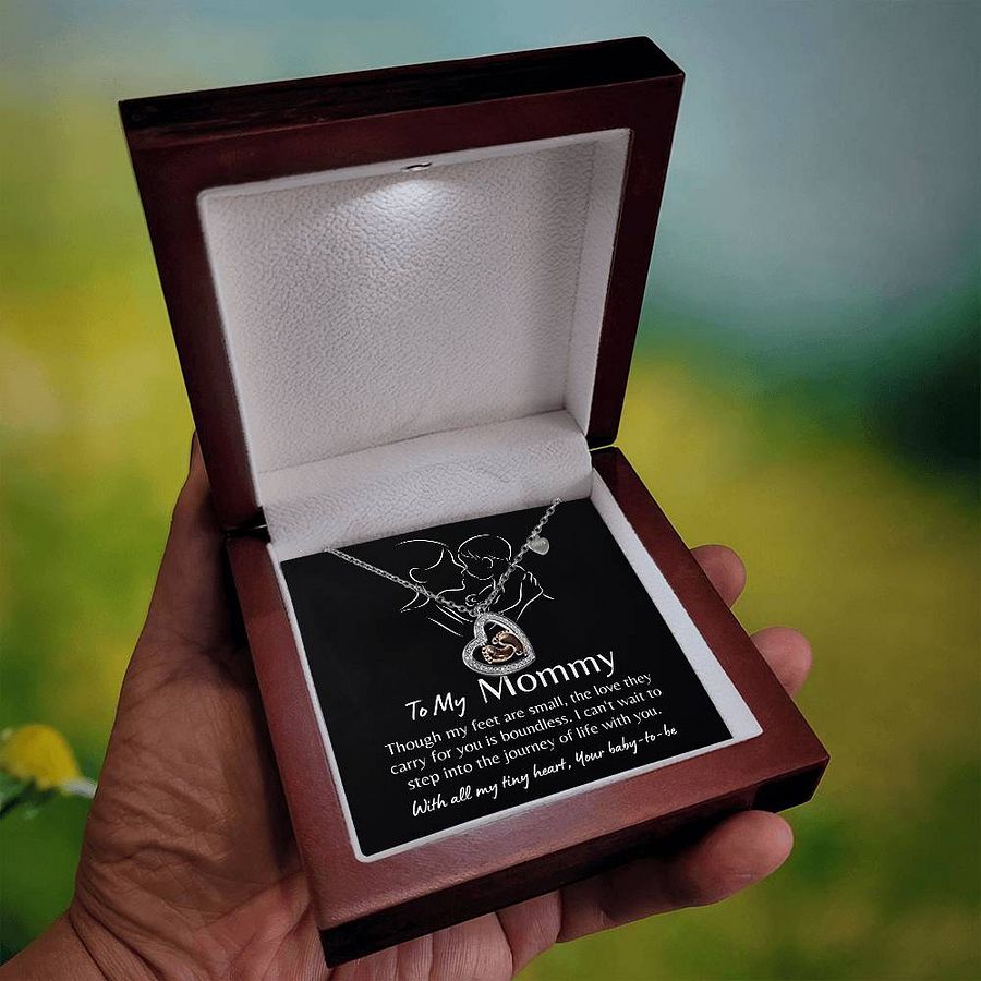 To My Mommy - Baby Feet Heart Necklace - Boundless Love product image (4)