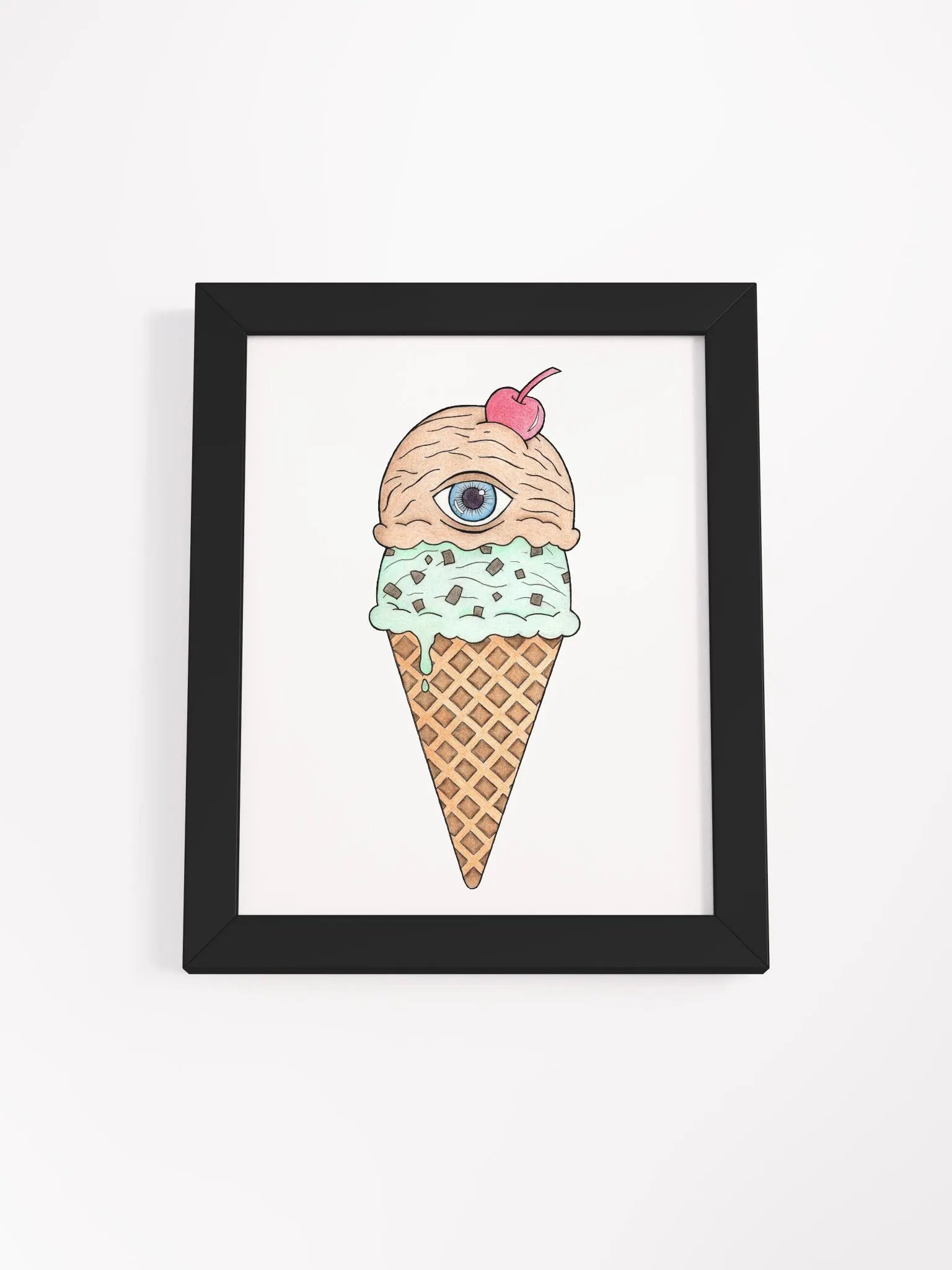 Eyece-cream framed print product image (1)