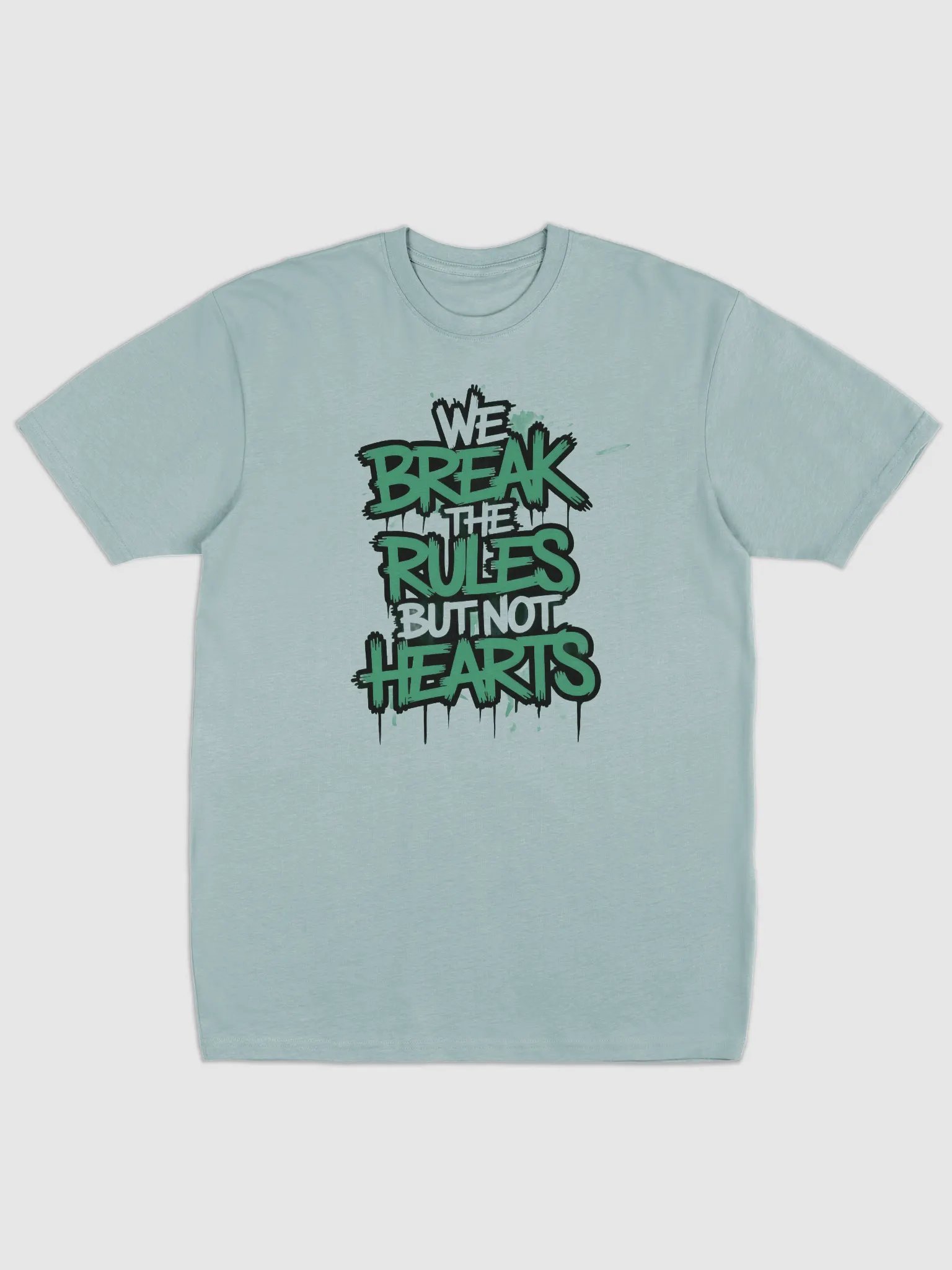 Men's Premium Heavyweight Tee - We Break the Rules but not Hearts. product image (1)