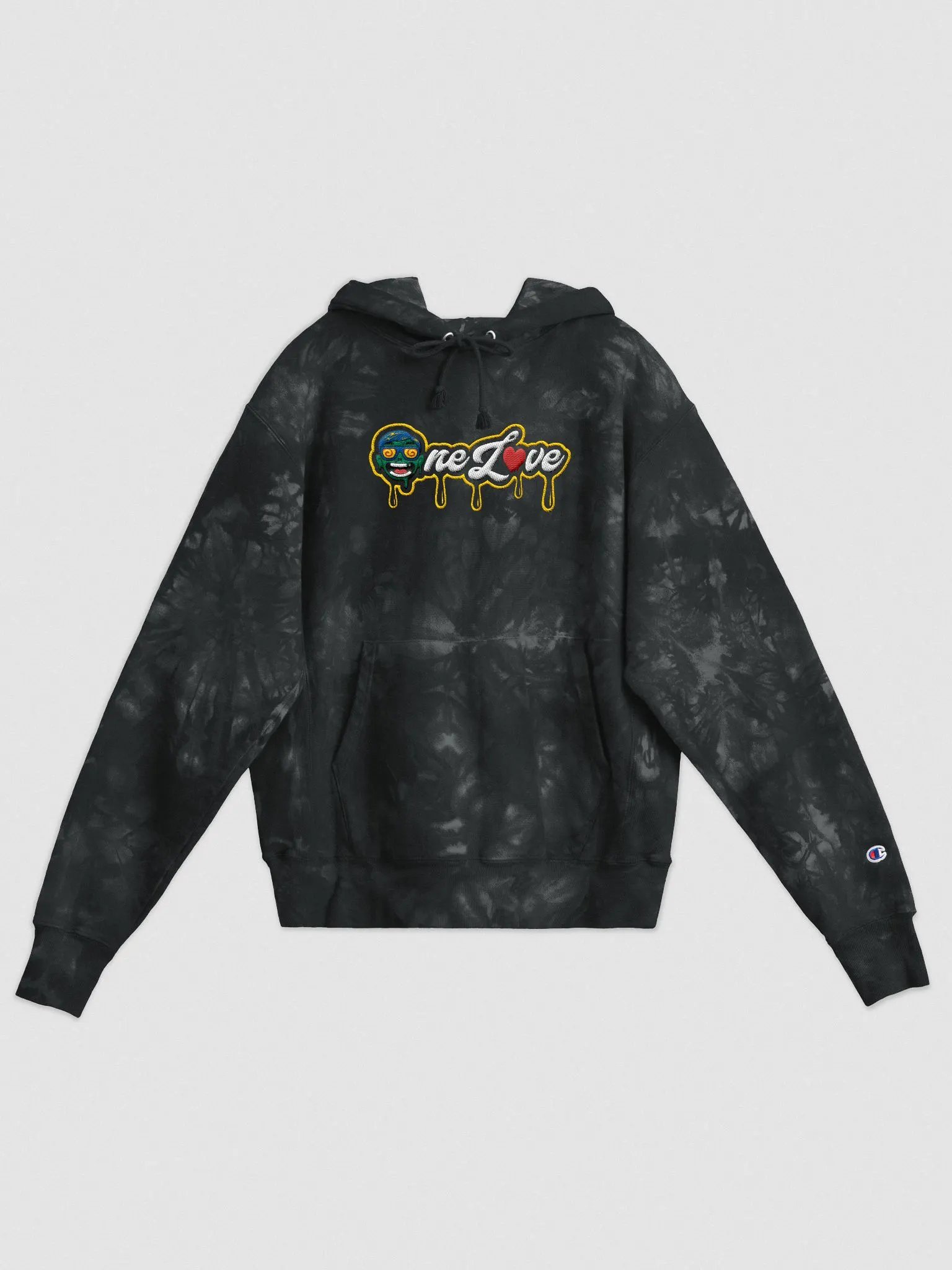 OG Onelove tie-dye Embroidered (stitched) hoodie product image (1)