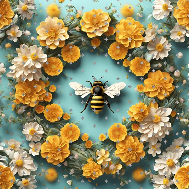 Bee Time Wind Spinner Design PNG product image (2)