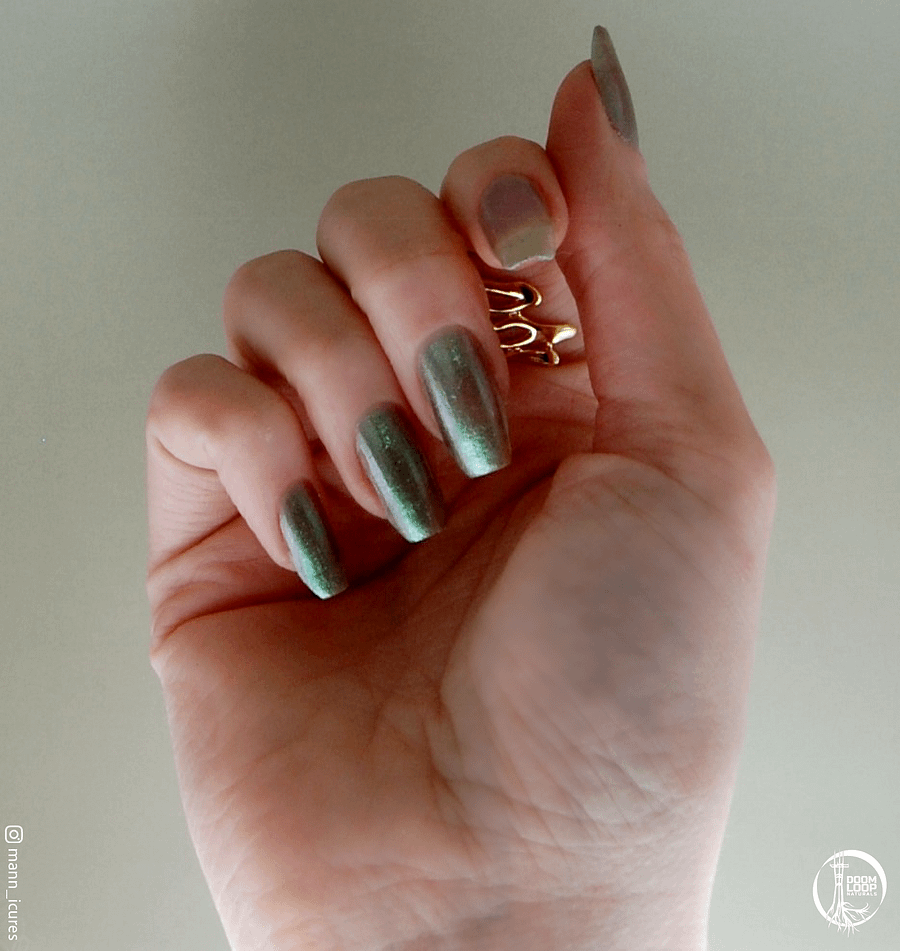 WORD VOMIT - Green Shimmer Silver Plum Shifty Nail Polish product image (2)