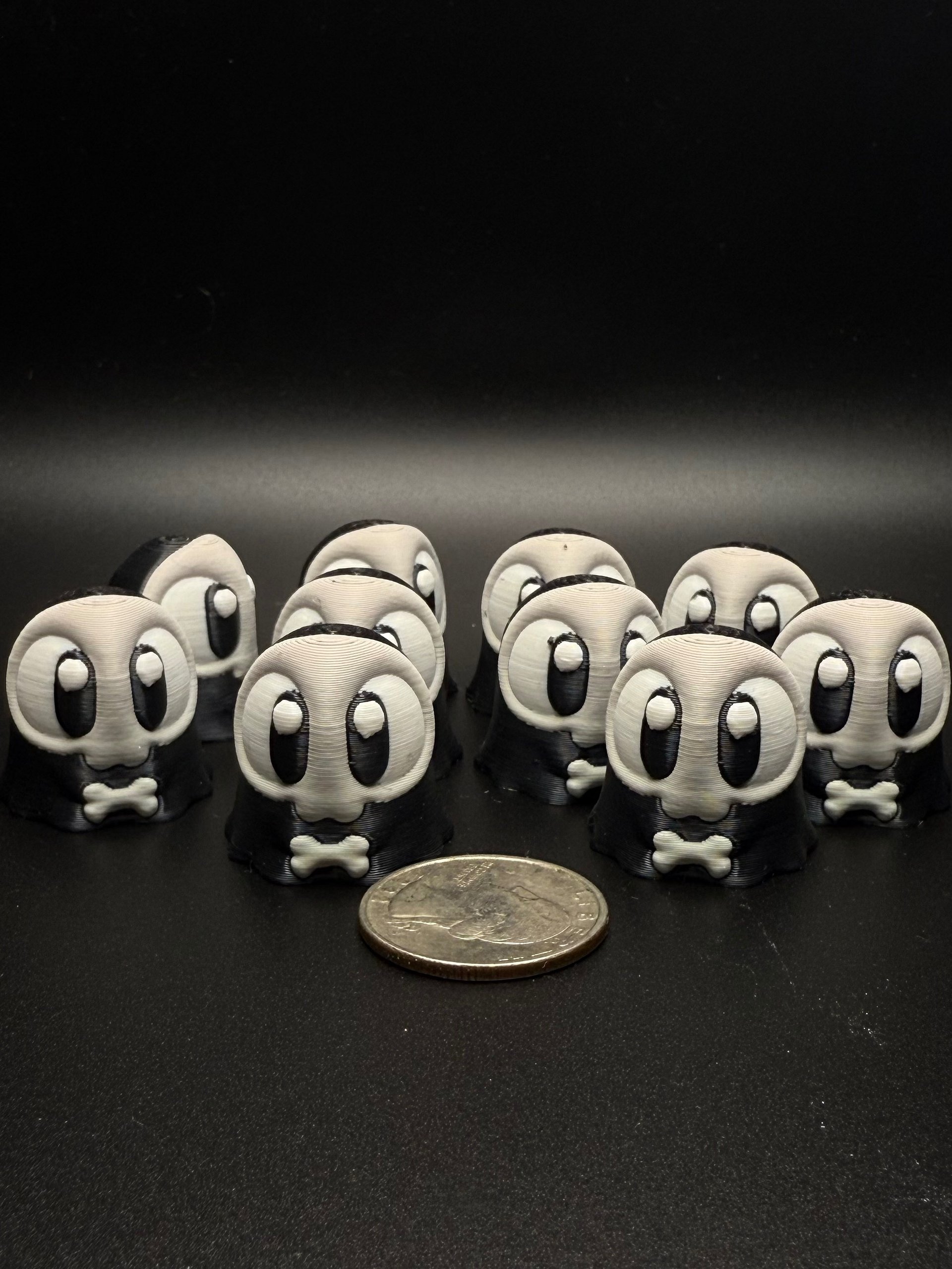 Black Spooky Mini Ghost with skull mask and bone product image (3)