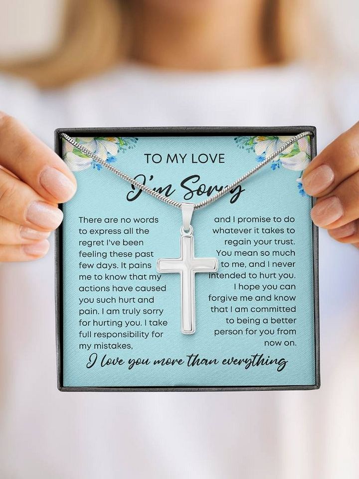 To My Love I'm Sorry Cross Necklace - You Mean So Much To Me product image (1)