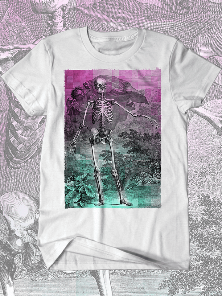Skeleton Engraving Pixl Coloring T-Shirt product image (1)