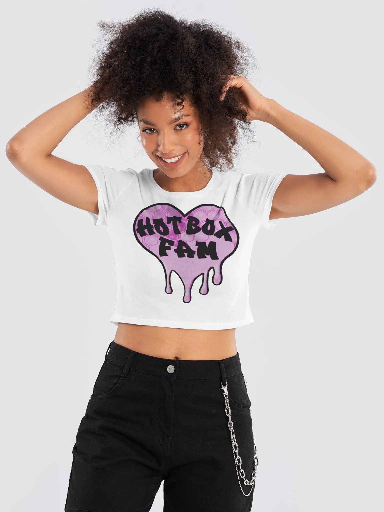 HOT BOX FAM PINK LOGO CROP TOP product image (9)