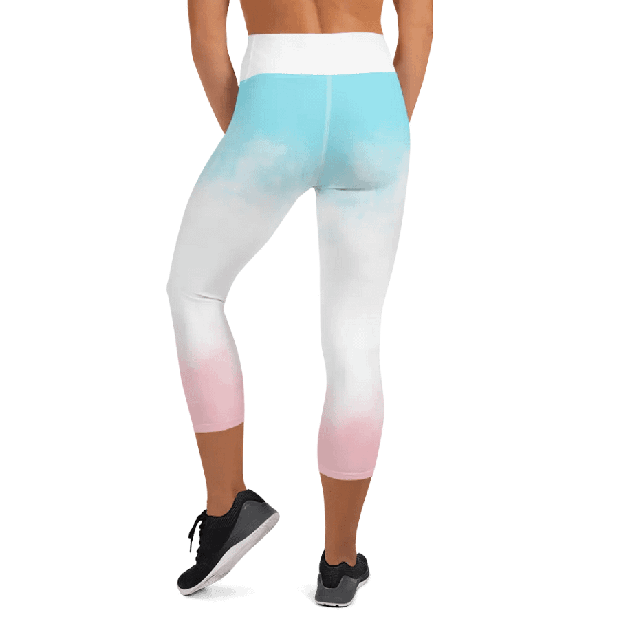 Pastel Clouds All-Over Capri Leggings product image (12)
