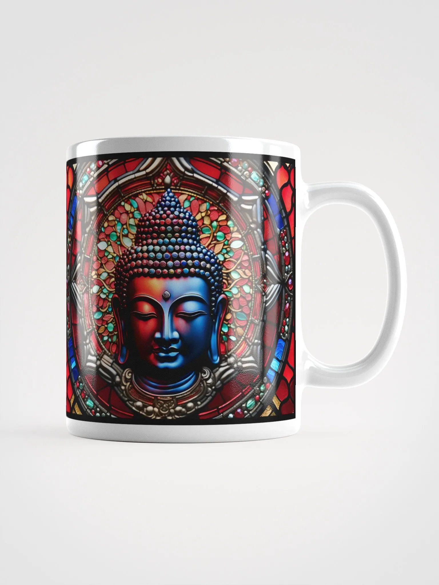 #002 Yin Yang Buddha Stained Glass Mug product image (3)